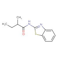 Chemical structure of N-(1,3-benzothiazol-2-yl)-2-methylbutanamide - CSSB00055055856