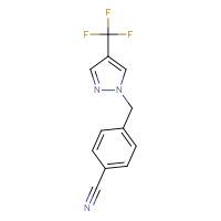 Chemical structure of 4-{[4-(trifluoromethyl)-1H-pyrazol-1-yl]methyl}benzonitrile - CSSB00001155001