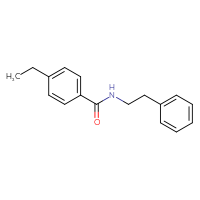 Chemical structure of 4-ethyl-N-(2-phenylethyl)benzamide - CSSB00047011311