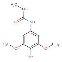 Chemical structure of 1-(4-bromo-3,5-dimethoxyphenyl)-3-methylurea - CSSB01994933762