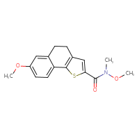 Chemical structure of N,7-dimethoxy-N-methyl-4H,5H-naphtho[1,2-b]thiophene-2-carboxamide - CSSB01395045174