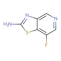 Chemical structure of 7-fluoro-[1,3]thiazolo[4,5-c]pyridin-2-amine - CSSB17484252388