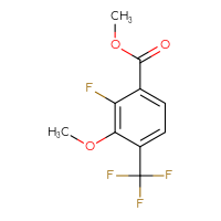 Chemical structure of methyl 2-fluoro-3-methoxy-4-(trifluoromethyl)benzoate - CSSB06645076889
