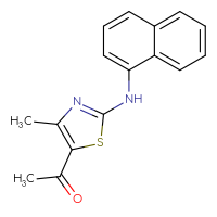 Chemical structure of 1-{4-methyl-2-[(naphthalen-1-yl)amino]-1,3-thiazol-5-yl}ethan-1-one - CSSB00025728034