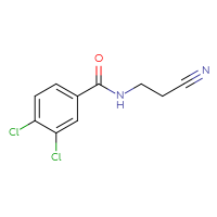 Chemical structure of 3,4-dichloro-N-(2-cyanoethyl)benzamide - CSSB00000193053