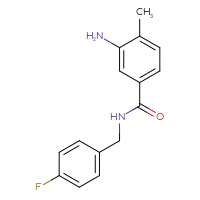 Chemical structure of 3-amino-N-[(4-fluorophenyl)methyl]-4-methylbenzamide - CSSB00033717239