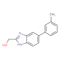 Chemical structure of [5-(3-methylphenyl)-1H-1,3-benzodiazol-2-yl]methanol - CSSB01410207784