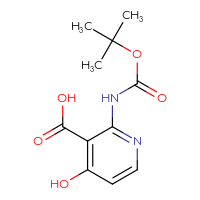 Chemical structure of 2-{[(tert-butoxy)carbonyl]amino}-4-hydroxypyridine-3-carboxylic acid - CSSB00020715615