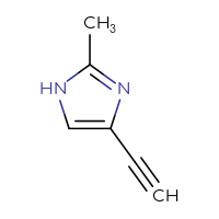 Chemical structure of 4-ethynyl-2-methyl-1H-imidazole - CSSB00102663496