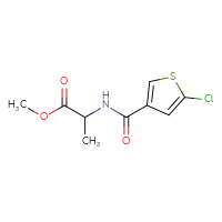 Chemical structure of methyl 2-[(5-chlorothiophen-3-yl)formamido]propanoate - CSSB00016421767