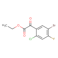 Chemical structure of ethyl 2-(5-bromo-2-chloro-4-fluorophenyl)-2-oxoacetate - CSSB00031654889