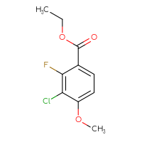 Chemical structure of ethyl 3-chloro-2-fluoro-4-methoxybenzoate - CSSB00051906488