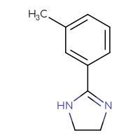 Chemical structure of 2-(3-methylphenyl)-4,5-dihydro-1H-imidazole - CSSB00000736367