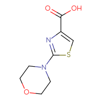 Chemical structure of 2-(morpholin-4-yl)-1,3-thiazole-4-carboxylic acid - CSSB00011935166