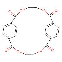 Chemical structure of 3,6,13,16-tetraoxatricyclo[16.2.2.2⁸,¹¹]tetracosa-1(20),8,10,18,21,23-hexaene-2,7,12,17-tetrone - CSSB00160473440