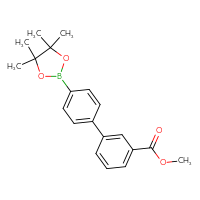 Chemical structure of methyl 4'-(4,4,5,5-tetramethyl-1,3,2-dioxaborolan-2-yl)-[1,1'-biphenyl]-3-carboxylate - CSSB00020613817