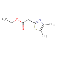Chemical structure of ethyl 2-(4,5-dimethyl-1,3-thiazol-2-yl)acetate - CSSB00000217365