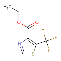 Chemical structure of ethyl 5-(trifluoromethyl)-1,3-thiazole-4-carboxylate - CSSB00010077488
