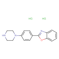 Chemical structure of 2-[4-(piperazin-1-yl)phenyl]-1,3-benzoxazole dihydrochloride - CSSB00102564545