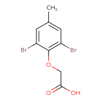 Chemical structure of 2-(2,6-dibromo-4-methylphenoxy)acetic acid - CSSB00009815481