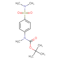 Chemical structure of tert-butyl N-[4-(dimethylsulfamoyl)phenyl]-N-methylcarbamate - CSSB06730003787