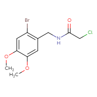 Chemical structure of N-[(2-bromo-4,5-dimethoxyphenyl)methyl]-2-chloroacetamide - CSSB01999754801