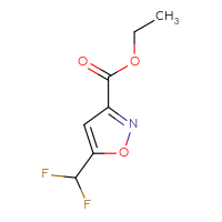 Chemical structure of ethyl 5-(difluoromethyl)-1,2-oxazole-3-carboxylate - CSSB00053404128