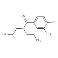 Chemical structure of 4-chloro-3-methyl-N,N-dipropylbenzamide - CSSB01998175779