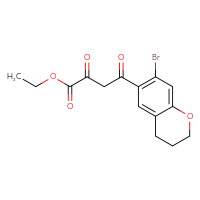 Chemical structure of ethyl 4-(7-bromo-3,4-dihydro-2H-1-benzopyran-6-yl)-2,4-dioxobutanoate - CSSB21495892490