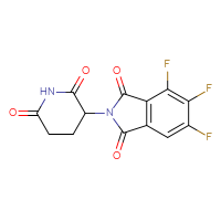 Chemical structure of 2-(2,6-dioxopiperidin-3-yl)-4,5,6-trifluoro-2,3-dihydro-1H-isoindole-1,3-dione - CSSB06835394597
