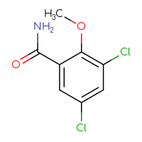 Chemical structure of 3,5-dichloro-2-methoxybenzamide - CSSB00009996510