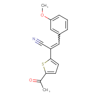 Chemical structure of 2-(5-acetylthiophen-2-yl)-3-(3-methoxyphenyl)prop-2-enenitrile - CSSB02125604419