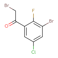 Chemical structure of 2-bromo-1-(3-bromo-5-chloro-2-fluorophenyl)ethan-1-one - CSSB00015242280