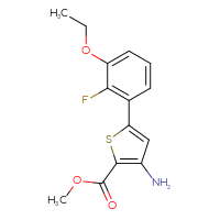 Chemical structure of methyl 3-amino-5-(3-ethoxy-2-fluorophenyl)thiophene-2-carboxylate - CSSB06583809068