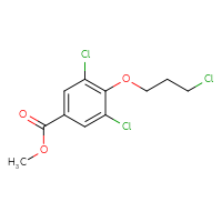 Chemical structure of methyl 3,5-dichloro-4-(3-chloropropoxy)benzoate - CSSB03219876323