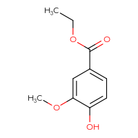 Chemical structure of ethyl 4-hydroxy-3-methoxybenzoate - CSSB00000038551
