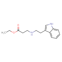 Chemical structure of ethyl 3-{[2-(1H-indol-3-yl)ethyl]amino}propanoate - CSSB06629246267