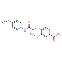 Chemical structure of 3-methoxy-4-{[(4-methoxyphenyl)carbamoyl]methoxy}benzoic acid - CSSB00000679916