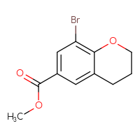 Chemical structure of methyl 8-bromo-3,4-dihydro-2H-1-benzopyran-6-carboxylate - CSSB00021049449