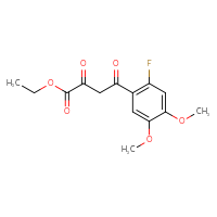 Chemical structure of ethyl 4-(2-fluoro-4,5-dimethoxyphenyl)-2,4-dioxobutanoate - CSSB21495861519