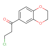 Chemical structure of 3-chloro-1-(2,3-dihydro-1,4-benzodioxin-6-yl)propan-1-one - CSSB00000721467