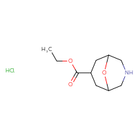 Chemical structure of ethyl 9-oxa-3-azabicyclo[3.3.1]nonane-7-carboxylate hydrochloride - CSSB21043405295
