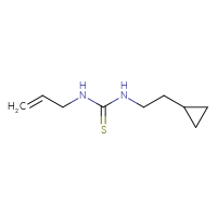 Chemical structure of 1-(2-cyclopropylethyl)-3-(prop-2-en-1-yl)thiourea - CSSB00018955465