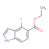 Chemical structure of ethyl 4-fluoro-1H-indole-5-carboxylate - CSSB00020641329