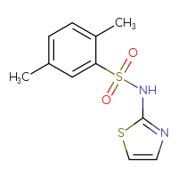 Chemical structure of 2,5-dimethyl-N-(1,3-thiazol-2-yl)benzene-1-sulfonamide - CSSB00027783862