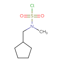 Chemical structure of N-(cyclopentylmethyl)-N-methylsulfamoyl chloride - CSSB00011890206