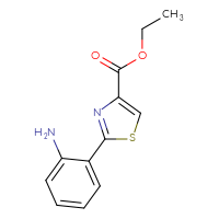 Chemical structure of ethyl 2-(2-aminophenyl)-1,3-thiazole-4-carboxylate - CSSB00000402543