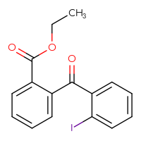 Chemical structure of ethyl 2-(2-iodobenzoyl)benzoate - CSSB00020568557