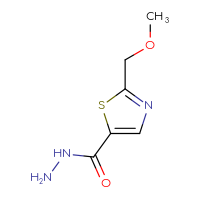 Chemical structure of 2-(methoxymethyl)-1,3-thiazole-5-carbohydrazide - CSSB00010354593