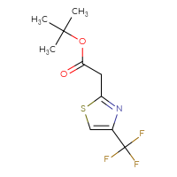 Chemical structure of tert-butyl 2-[4-(trifluoromethyl)-1,3-thiazol-2-yl]acetate - CSSB00020649352